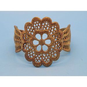 Solid Brass Filligre Cuff Bracelet